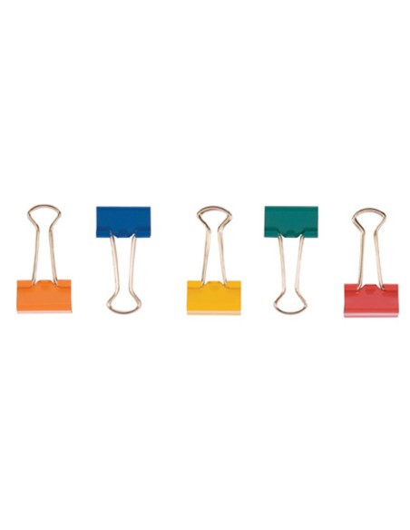 Pinza metalica q-connect reversible n.3 32 mm caja de 10 unidades colores surtidos