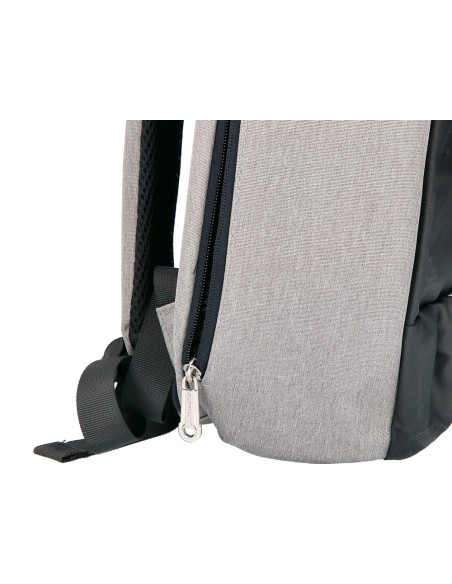 Mochila para portatil q-connect 18\" negra / gris poliester impermeable 460x170x310 mm