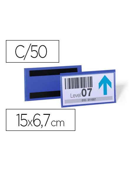 Funda durable magnetica 150x67 mm plastico azul...