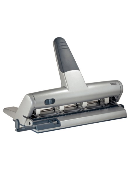 Taladrador petrus 514 metalico color plata 4 punzones moviles capacidad 30 hojas