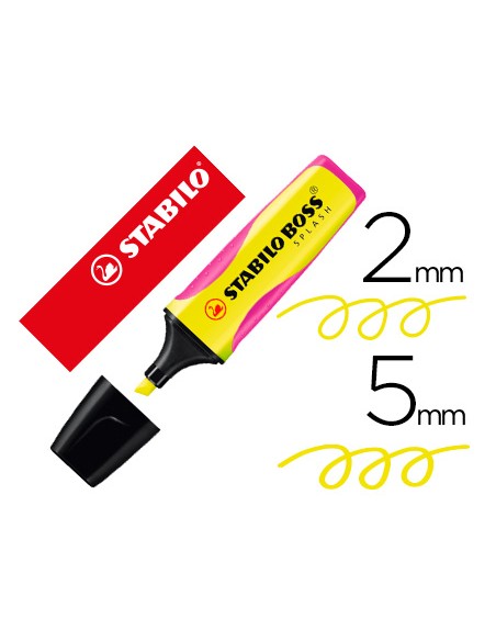 Rotulador stabilo boss splash grip fluorescente 75/24 amarillo