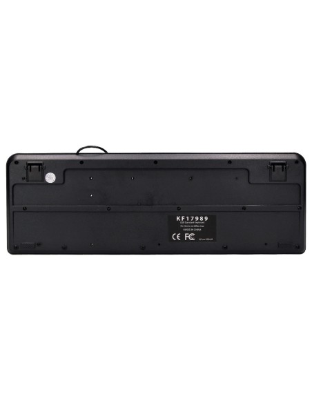 Teclado q-connect negro con cable 1,5 m compatible windows
