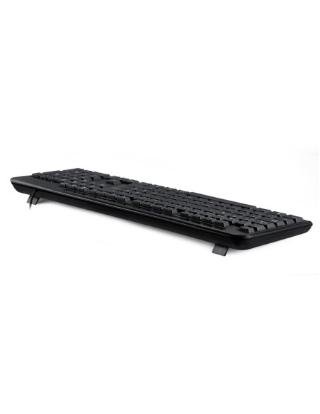 Teclado q-connect negro con cable 1,5 m compatible windows