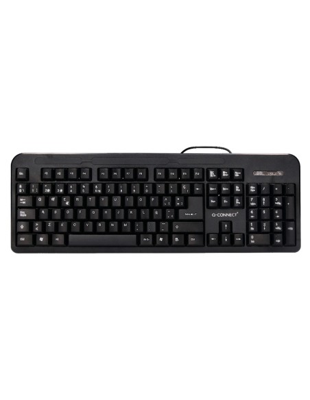 Teclado q-connect negro con cable 1,5 m compatible windows