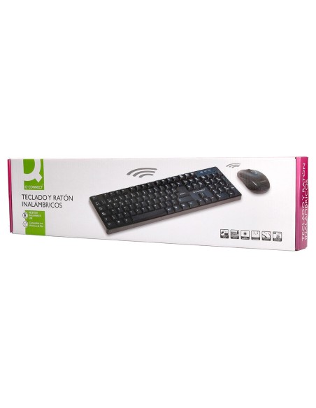 Set teclado + raton inalambrico q-connect 2.4g...