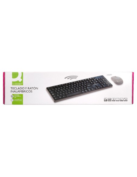 Set teclado + raton inalambrico q-connect 2.4g...