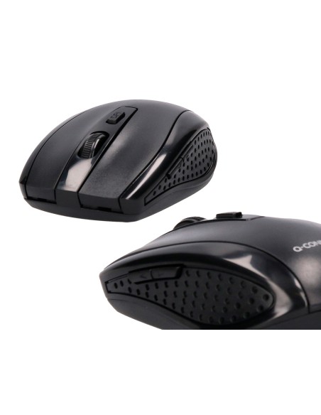Set teclado + raton inalambrico q-connect 2.4g negro compatible windows