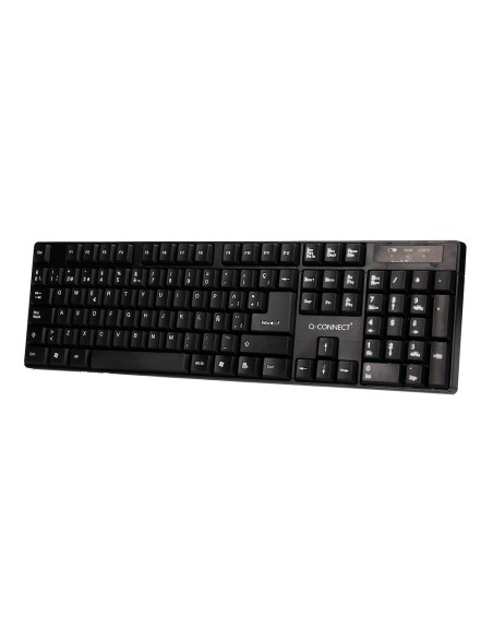 Set teclado + raton inalambrico q-connect 2.4g negro compatible windows
