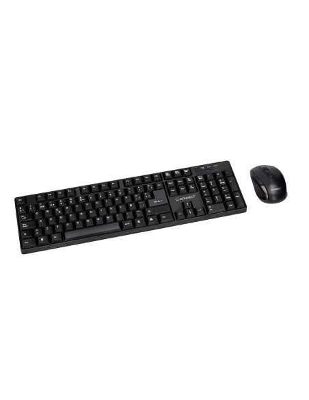 Set teclado + raton inalambrico q-connect 2.4g negro compatible windows