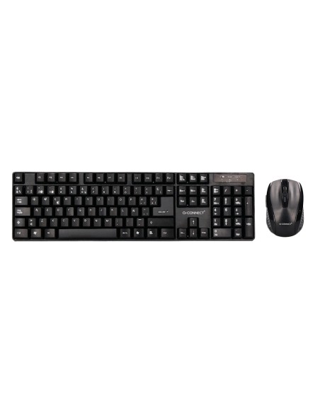 Set teclado + raton inalambrico q-connect 2.4g negro compatible windows