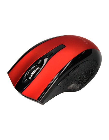Raton q-connect optico inalambrico 1000 dpi receptor usb 2,4 ghz rojo