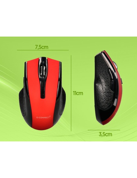 Raton q-connect optico inalambrico 1000 dpi...