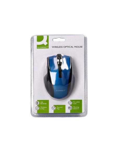 Raton q-connect optico inalambrico 1000 dpi...