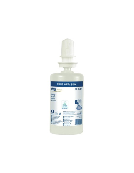 Jabon en espuma tork s4 rehidratante aroma delicado bote de 1000 ml