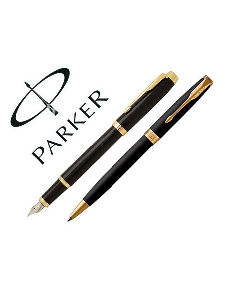 Juego parker duo sonnet laca negra gt boligrafo...