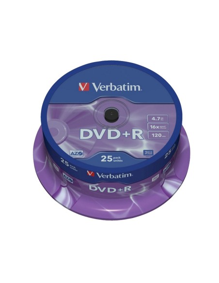 Dvd+r verbatim capacidad 4.7gb velocidad 16x...