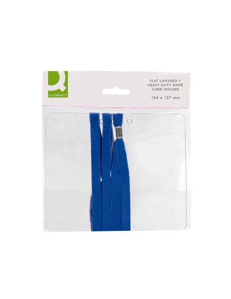 Identificador q-connect con cordon plano azul...