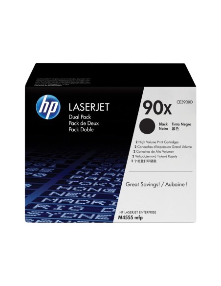 Toner hp laserjet 90x enterprise m4555mfp negro pack de 2 unidades 24000 paginas