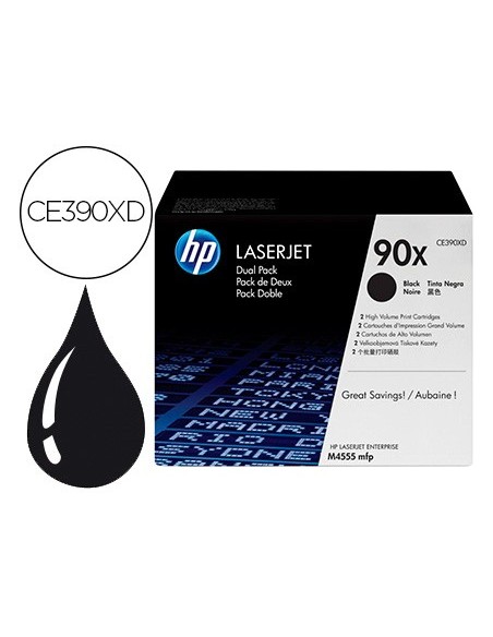 Toner hp laserjet 90x enterprise m4555mfp negro...
