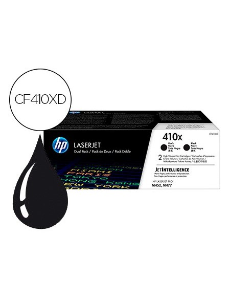 Toner hp laserjet pro 410x m452 m477 negro pack...