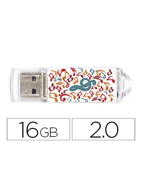 Memoria usb techonetech flash drive 16 gb 2.0...