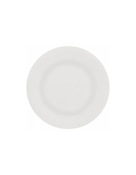 Plato papel reciclable blanco 18 cm paquete 50 unidades