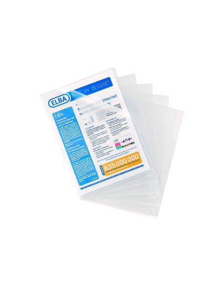 Carpeta dossier uñero elba standard folio plastico 140 mc piel naranja caja de 100 unidades