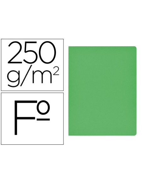 Subcarpeta cartulina gio simple intenso folio verde 250g/m2