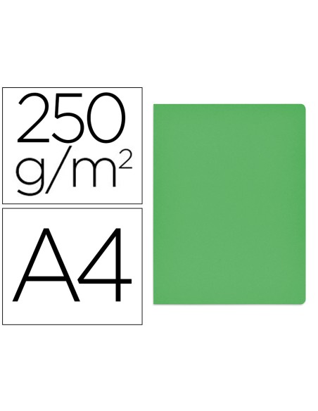 Subcarpeta cartulina gio simple intenso din a4 verde 250g/m2