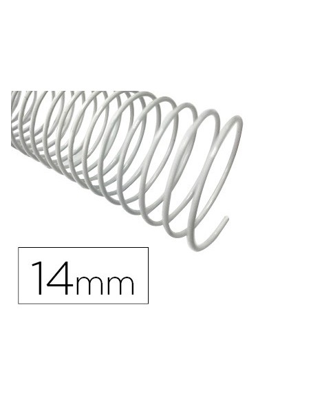 Espiral metalico q-connect blanco 64 5:1 14 mm...