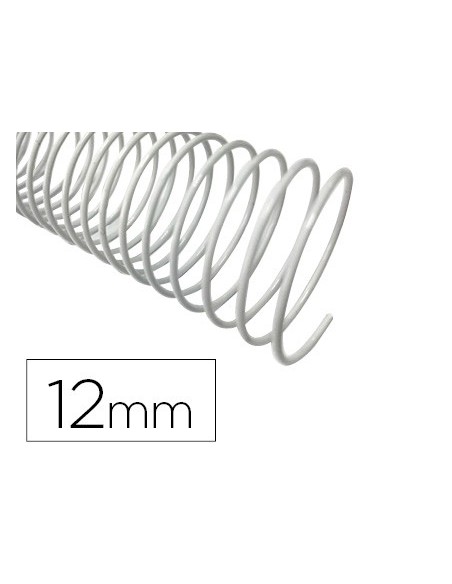 Espiral metalico q-connect blanco 64 5:1 12 mm...