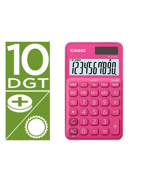 Calculadora casio sl-310uc-rd bolsillo 10...