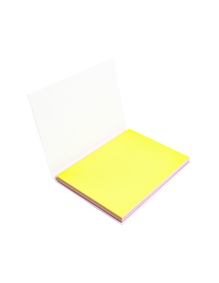 Bloc de notas electrostaticas quita y pon q-connect 70x100 mm 100 hojas 5 colores fluorescentes