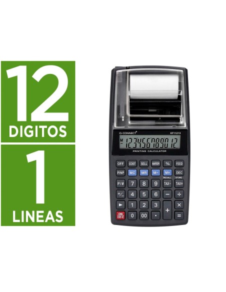 Calculadora q-connect impresora pantalla papel...