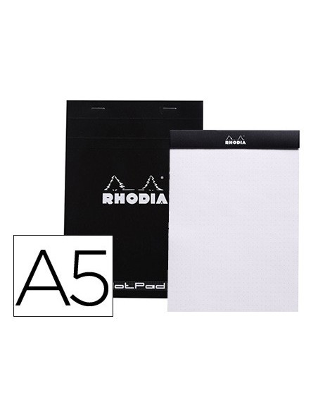 Bloc nota rhodia black dot pad din a5 80 hojas...