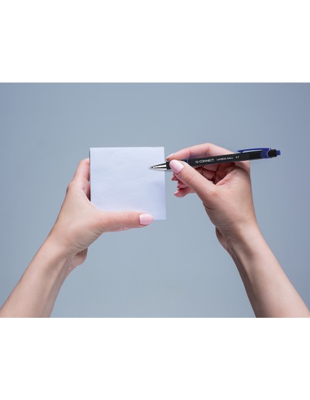Boligrafo q-connect retractil con grip 0,7 mm color azul
