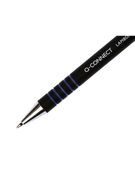 Boligrafo q-connect retractil con grip 0,7 mm...
