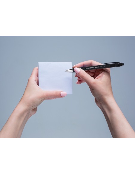 Boligrafo q-connect retractil con grip 0,7 mm...