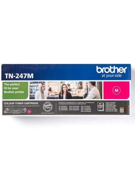 Toner brother tn247m dcp-l3510cdw / hl-l3270cdw / mfc-l3710cw magenta 2300 paginas