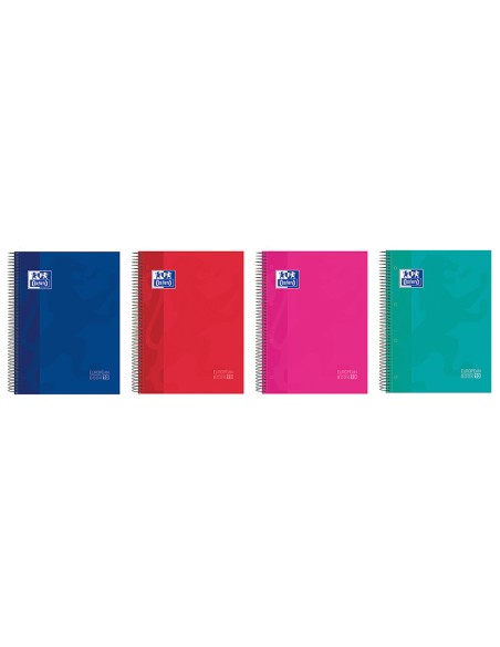Cuaderno espiral oxford surt europeanbook 10 school classic tapa extradura din a4+ 150 hojas cuadro 5 mm con