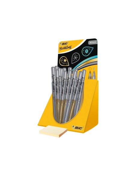 Rotulador bic marking metalico permanenete...