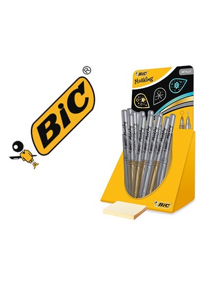 Rotulador bic marking metalico permanenete...
