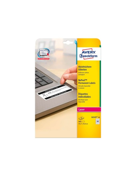 Etiqueta adhesiva resistente avery 45,7x25,4 mm...