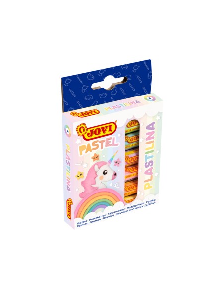 Plastilina jovi 90 estuche 6 barras colores pastel surtidos 15 g