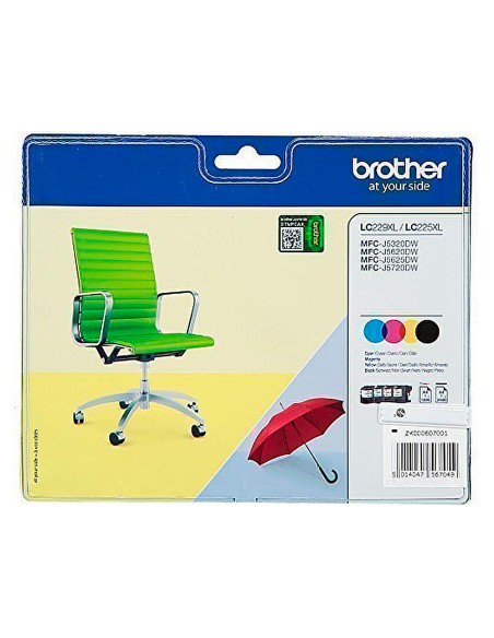 Ink-jet brother lc229xlvalbp mfc-j5320dw / j5620dw / j5625dw / j5720dw pack 4 colores negro amarillo cian