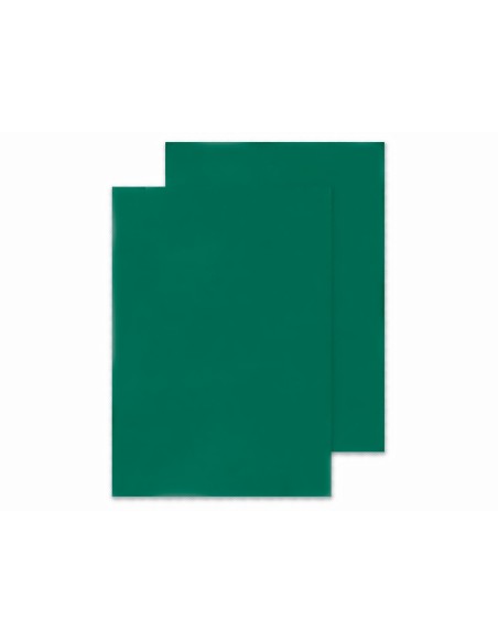 Tapa de encuadernacion q-connect pvc din a4 opaca verde 180 micras caja de 100 unidades