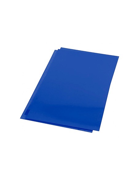 Tapa de encuadernacion q-connect pvc din a4 opaca azul 180 micras caja de 100 unidades