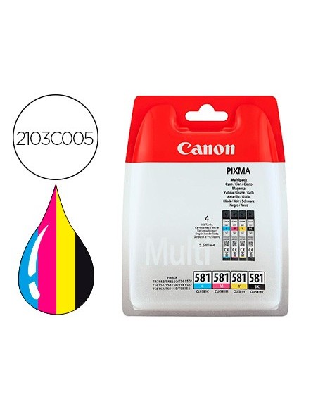 Ink-jet canon cli 581 pixma tr8550 / ts6250 /...