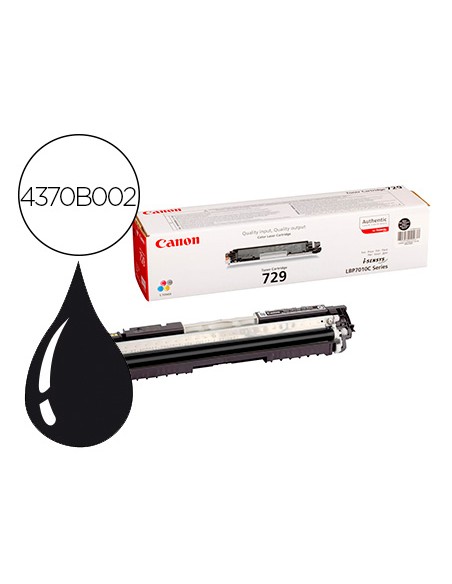Toner canon 729 bk i-sensys lbp7010c / lbp7018c negro 1.200 pag