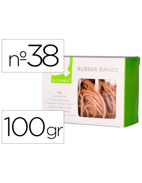 Gomillas elasticas q-connect 100 gr 150x3 mm...